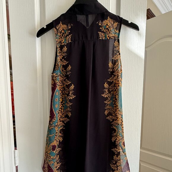 H&M Sheer Vintage Sleeveless Blouse - Picture 3 of 6